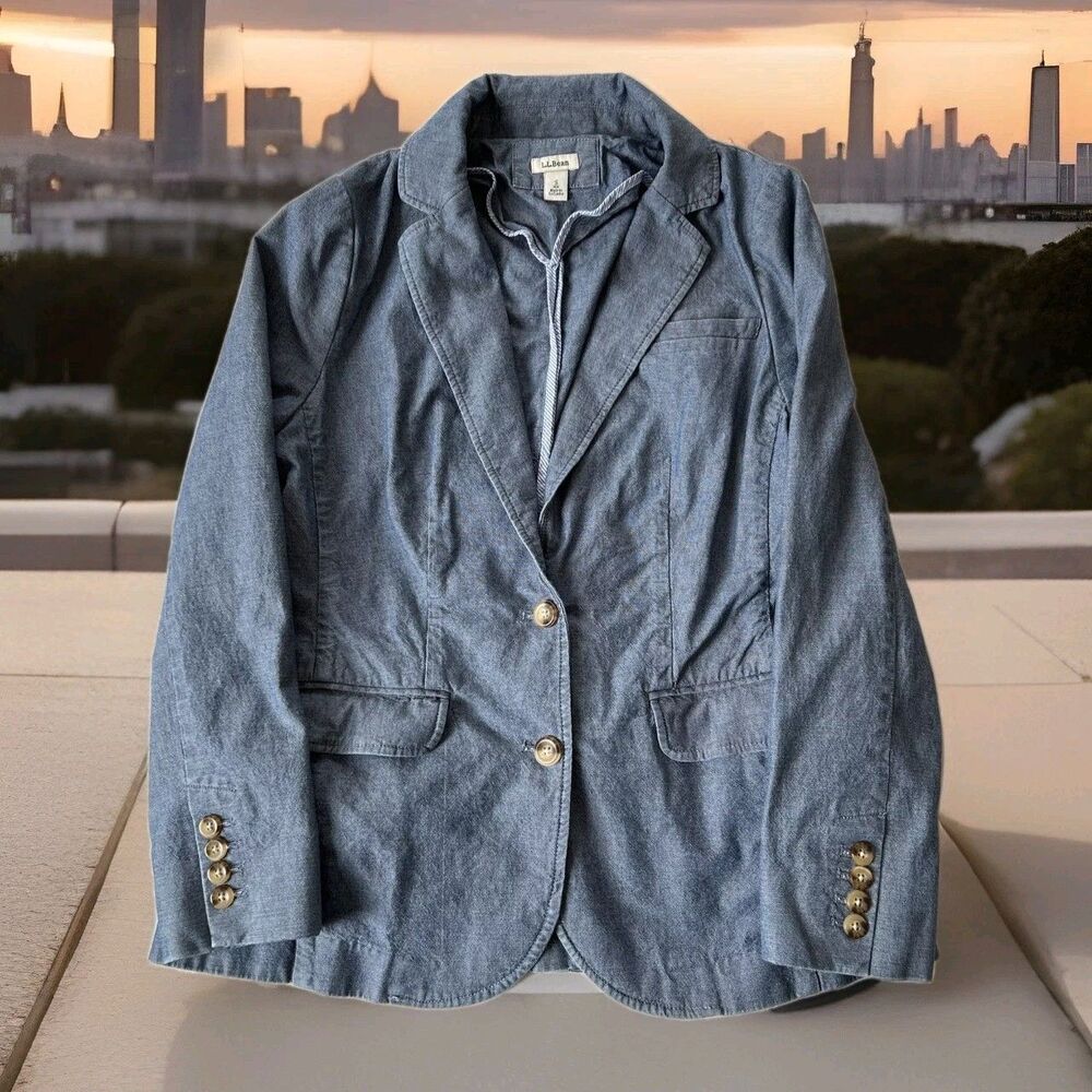 🔥LL‎ Bean Women's Button-up Jacket, Small, Gray